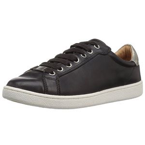 UGG Black leather low top sneaker